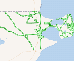 Rutas y caminos OSM - Puerto Madryn
